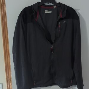 Orvis Black Zip Up Jacket with Textured Fabric and Relaxed Fit Tote 2